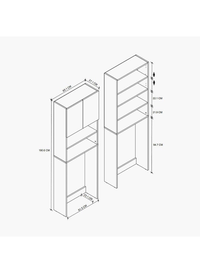 Home Box Modulix Fargo 2-Door Washing Machine Cabinet - Image 4
