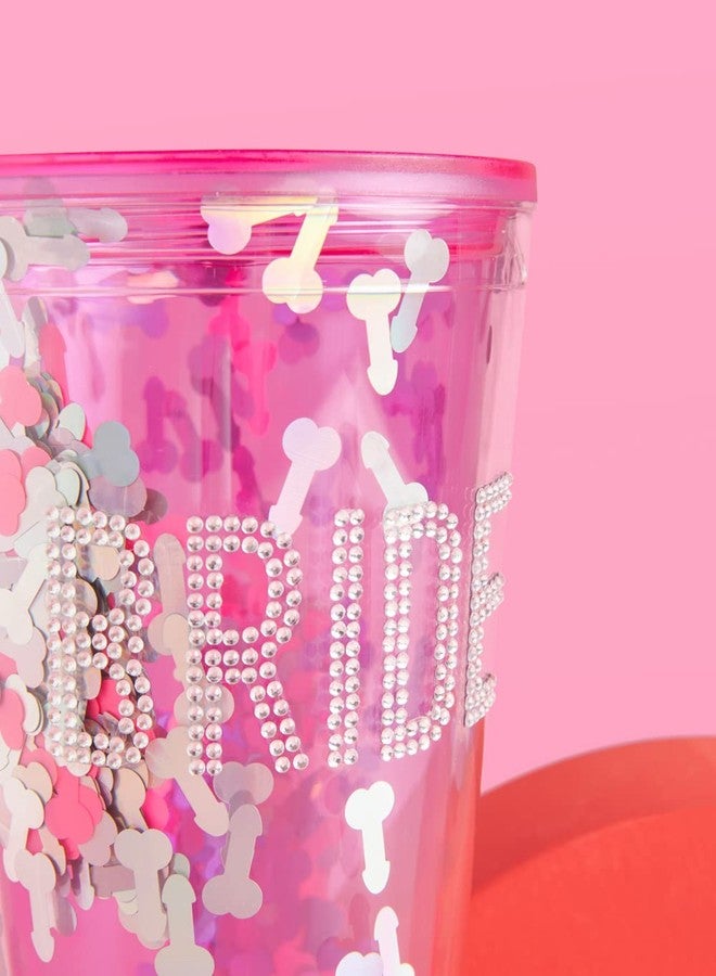 xo, Fetti Bachelorette Party Bride Confetti Tumbler Cup - Bridal Shower, Engagement Party Decoration and Bride To Be Gift - Image 3