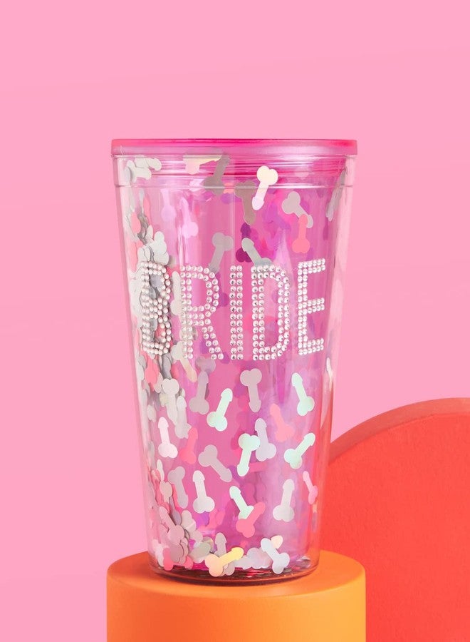 xo, Fetti Bachelorette Party Bride Confetti Tumbler Cup - Bridal Shower, Engagement Party Decoration and Bride To Be Gift - Image 2