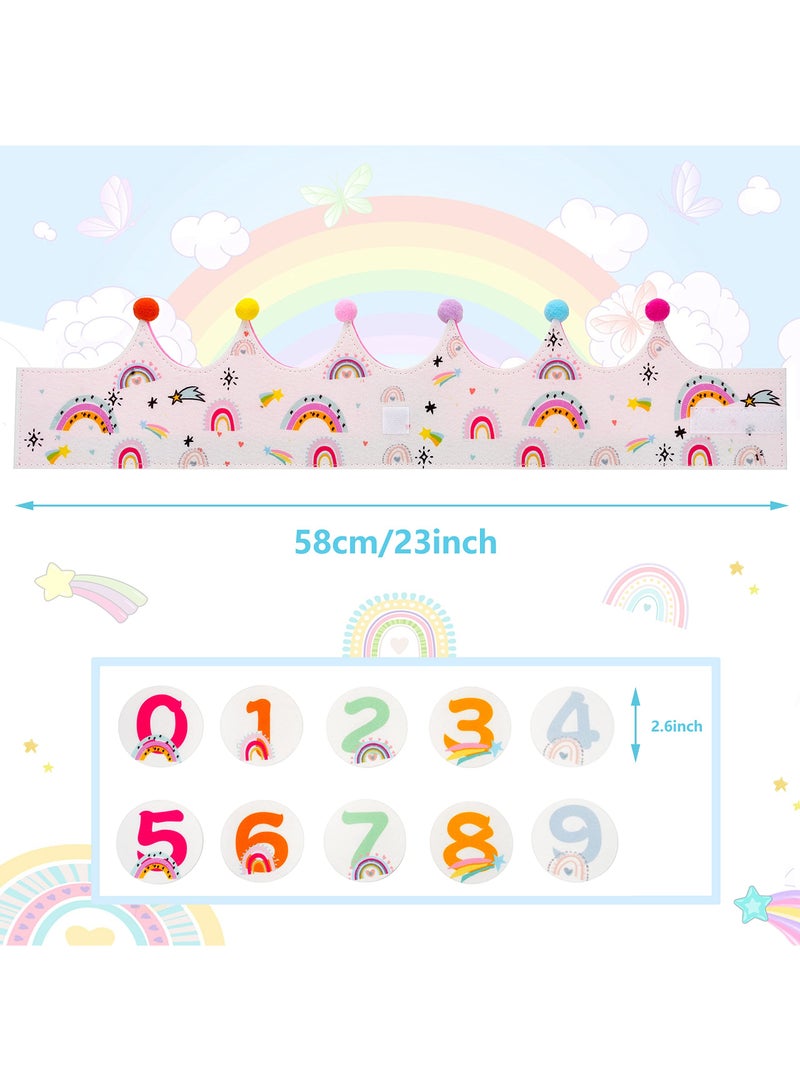 Adjustable Rainbow Unicorn Birthday Crown for Kids, Perfect for 0-9 Years Old Birthday Parties, Happy Birthday Hat and Decoration for Celebrating Special Moments. - Image 3
