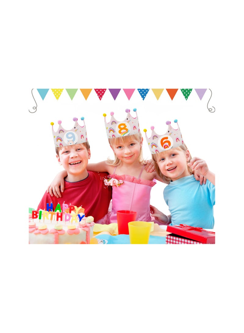 Adjustable Rainbow Unicorn Birthday Crown for Kids, Perfect for 0-9 Years Old Birthday Parties, Happy Birthday Hat and Decoration for Celebrating Special Moments. - Image 2