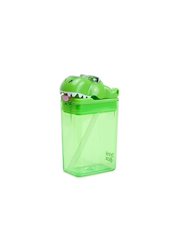 Precidio - In The Box Funtops Eco Friendly Reusable Drink And Juice Box Container By Precidio Design 8Oz T Rex - Image 1