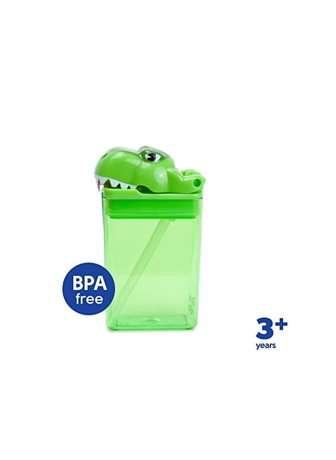 Precidio - In The Box Funtops Eco Friendly Reusable Drink And Juice Box Container By Precidio Design 8Oz T Rex - Image 1