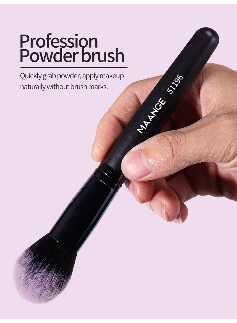 MAANGE Powder Brush,Blush Brush,Professional Makeup Brush Ideal For Applying & Blending Colours On Cheeks,Soft, Dense Bristles,Black - Image 5