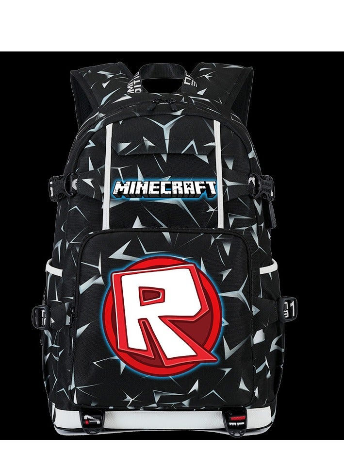 Large-capacity Backpack For Junior High School Students To Reduce The Burden Of The Backpack  Luminous 30*15*46cm