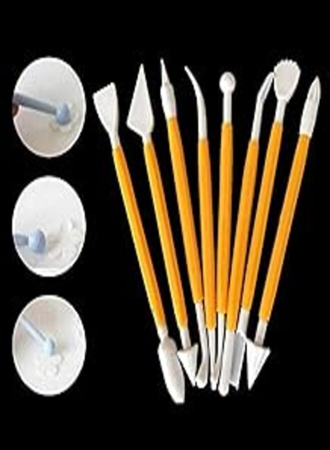 8 pcs/set Fondant Cake Pen Decoration Set 8 shapes Paste Flower Sugarcraft Modelling Tools Engraving Cutting Pens Tool Maker HIGHT QUALITY