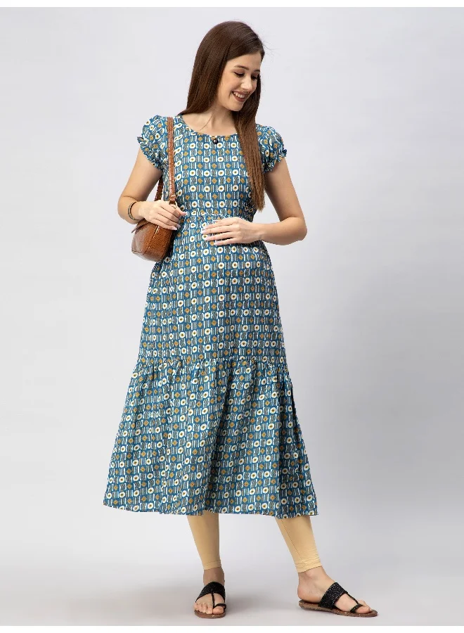 CEE 18 Women's Cotton Rayon A-Line Maternity DressFeeding kurti With Zippers