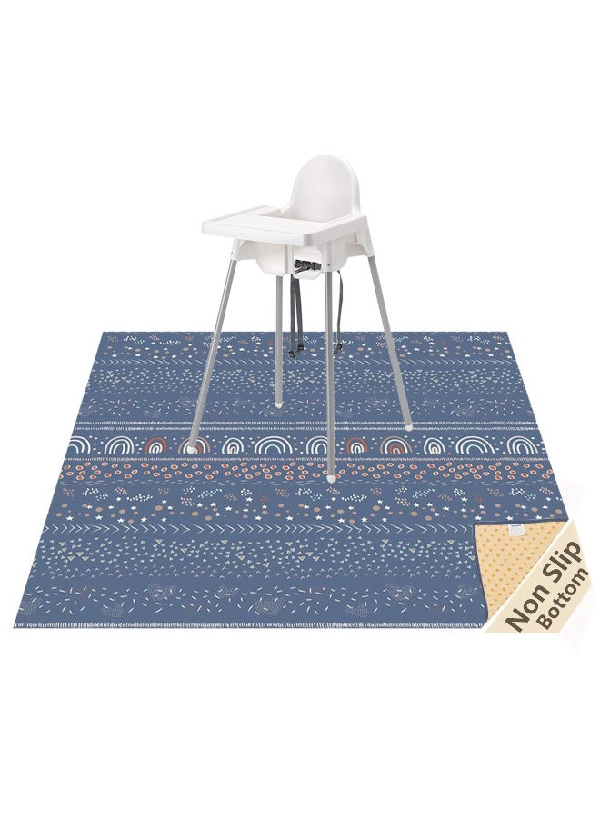 Womumon Splat Mat for Under High Chair/Arts/Crafts, WOMUMON 51" Waterproof Spill Mat Washable Non-Slip Floor Protector Splash Mat, Messy Mat and Table Cloth - Image 1