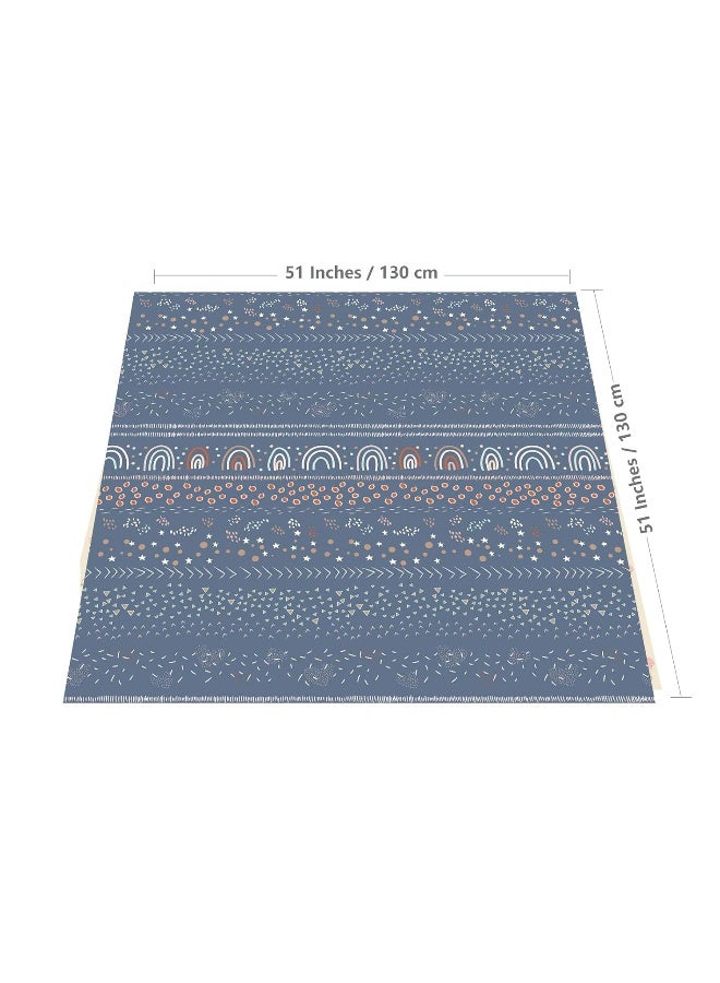 Womumon Splat Mat for Under High Chair/Arts/Crafts, WOMUMON 51" Waterproof Spill Mat Washable Non-Slip Floor Protector Splash Mat, Messy Mat and Table Cloth - Image 2