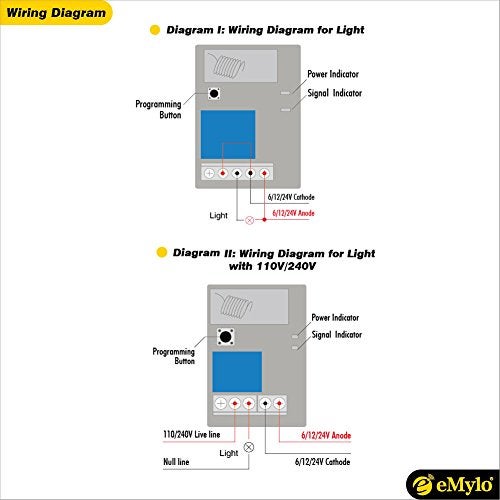 eMylo مفتاح تحكم عن بُعد تلقائي DC 12v 15 X 1 قناة eMylo بدون أسلاك مفتاح لحظي 433Mhz مرسل ريلاي لاسلكي مع مستقبل، مفتوح عادة - Image 5