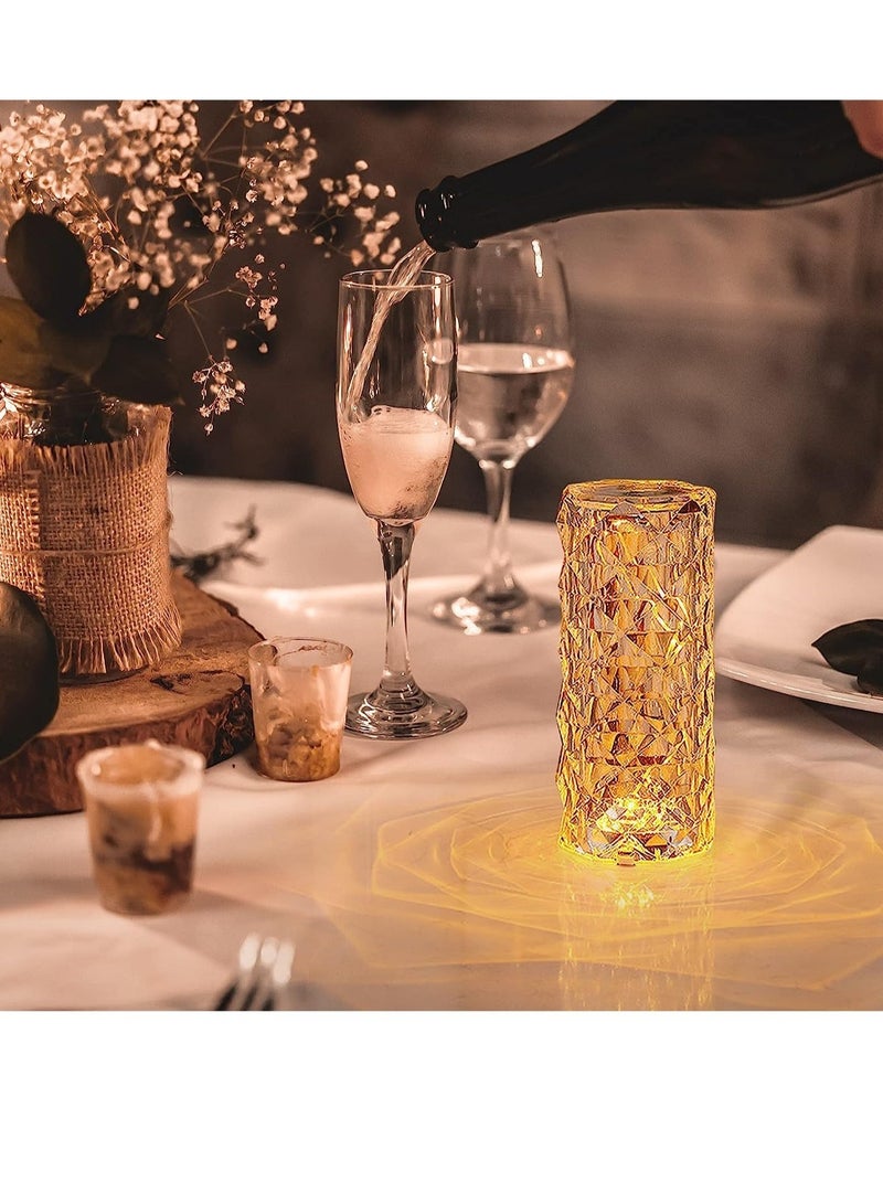 ELTRAZONE Crystal Lamp,Crystal Lights Touching Control Rose Crystal Lamp with USB Port,16 RGB Color Changing Romantic Rose Diamond Table Lamp LED Night Light for Bedroom Living Room, Kids Room - Image 4