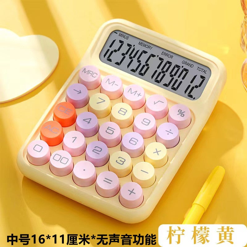 Color Mechanical Keyboard Calculator Dopamine Color High-Looking Internet Celebrity Office Computer Financial Special Calculator - Image 1
