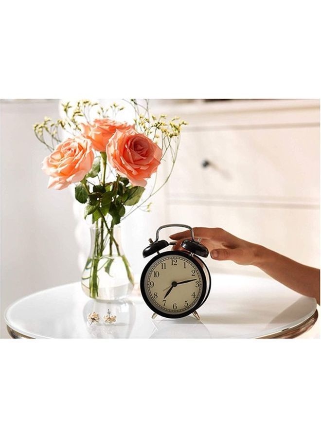 Analog Table Clock Black 10x6x14cm