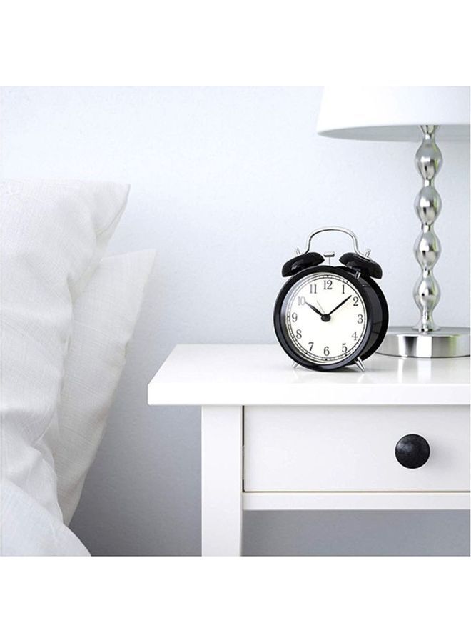 Analog Table Clock Black 10x6x14cm