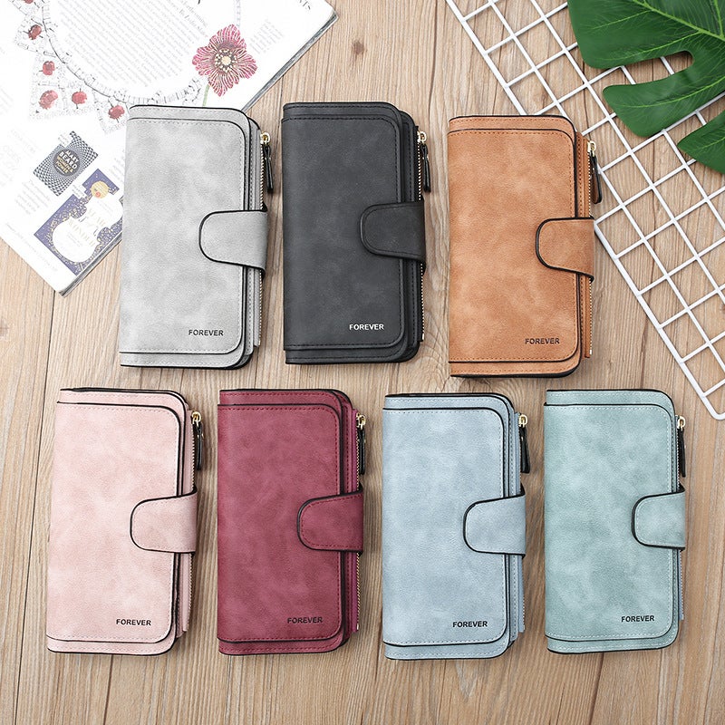 Large-Capacity Long Women'S Frosted Pu Multi-Purpose Women'S Wallet Clutch Bag Card Holder Women'S High-End - Image 2