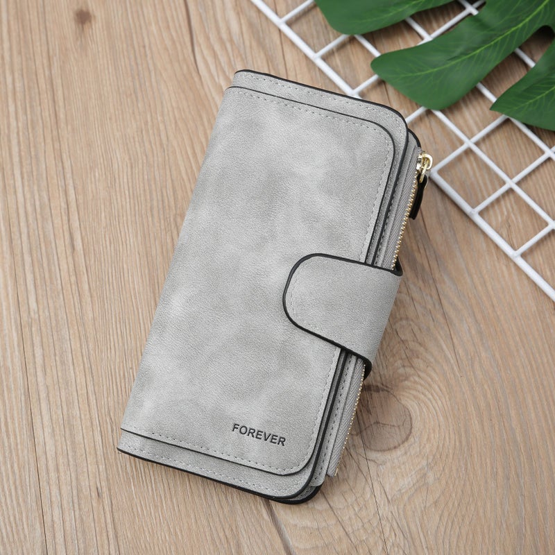 Large-Capacity Long Women'S Frosted Pu Multi-Purpose Women'S Wallet Clutch Bag Card Holder Women'S High-End - Image 1