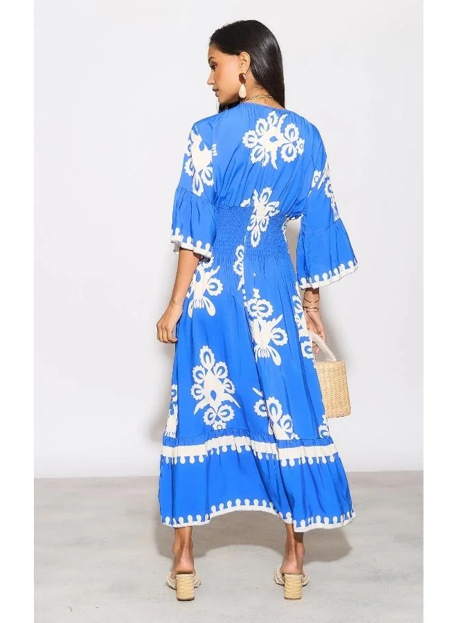 Hoxton Gal Embroidered Empire Dress