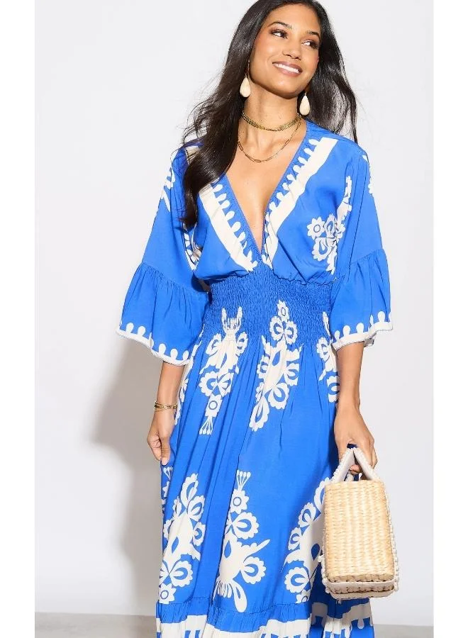 Hoxton Gal Embroidered Empire Dress