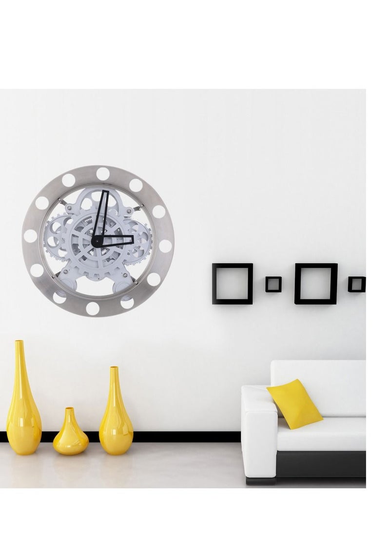Generic - Gear Clock Dynamic Hollow Wall Clock Mechanical Appearance Metal Quartz Clock Nice Home Decor Special Creativity Gift for Friends or Famliy - Image 1