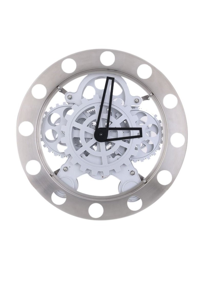 Generic - Gear Clock Dynamic Hollow Wall Clock Mechanical Appearance Metal Quartz Clock Nice Home Decor Special Creativity Gift for Friends or Famliy - Image 1