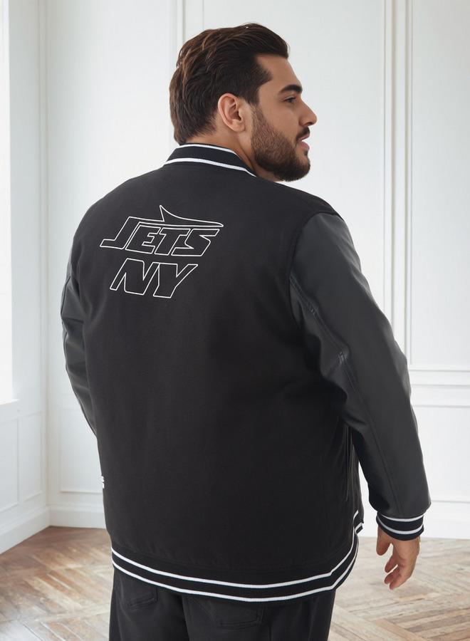 سبلاش فيڤ جاكيت رجالي مقاس كبير بطبعة نيويورك جتس ستايل فارستي - Image 3