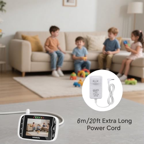 liangxinyun 20FT Baby Monitor Charger Cable for HelloBaby HB66, HB50, HB6550,HB6560,HB6339, HB6336, HB6250, HB40 Baby Monitor K05S050100U,5V Replacement Charging Cable Power Extension Cable - Image 3