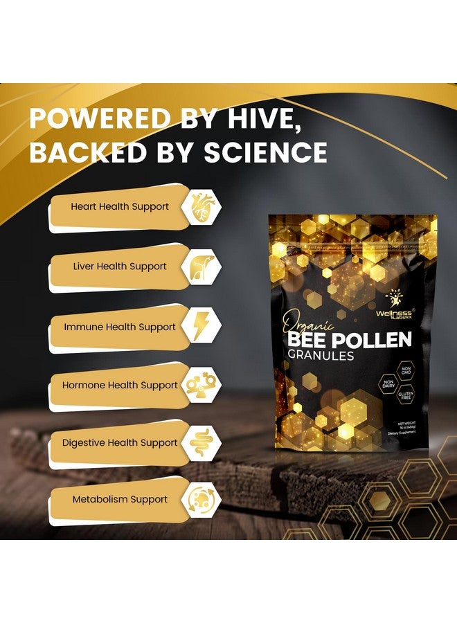 WELLNESS LABSRX Bee Pollen Granules Organic, 1 Lbs. - Bee Pollen for Women, Keto-Friendly Super Food Supplement Packed with Proteins, Vitamins & Minerals - Immune Support, Energy Boost, and Digestive Wellness - Image 3