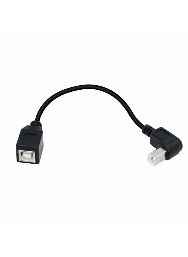 SinLoon USB 2.0 Type-B Printer Cable, (2-Pack) USB 2.0 B Female to Type-B Male (90 Degree Down) Printer Short Extension Cable for Printer, Scanner, Mobile HDD and More (Down 2) - Image 3