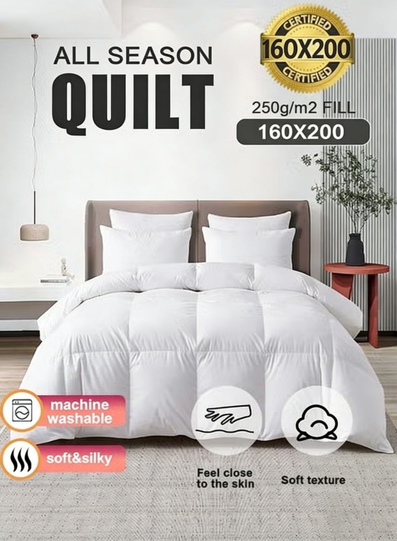 Arabest Duvet,Luxury King Size Duvet 160x200cm -Hotel Collection Comforter with 8 Anchor Loops, 250GSM Microfiber Filling & Breathtaking Velvet Cover | All Season Temperature Balancing Quilt - Image 1