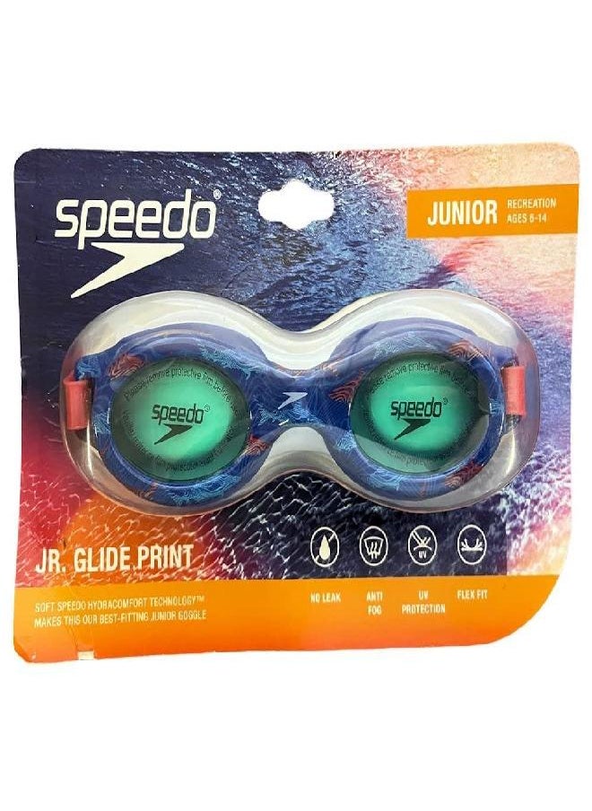 speedo - Speedo Junior Glide Jr. Print Goggles - Blue / Orange / Jade - Image 1