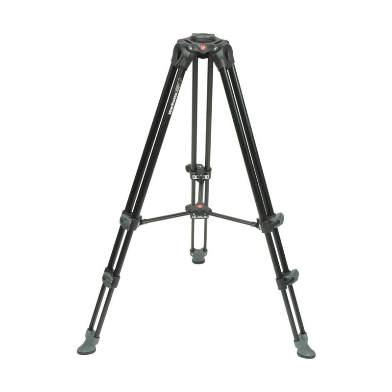 Manfrotto 3Section Aluminum Telescopic Twin Leg Video Tripod with MidLevel Spreader