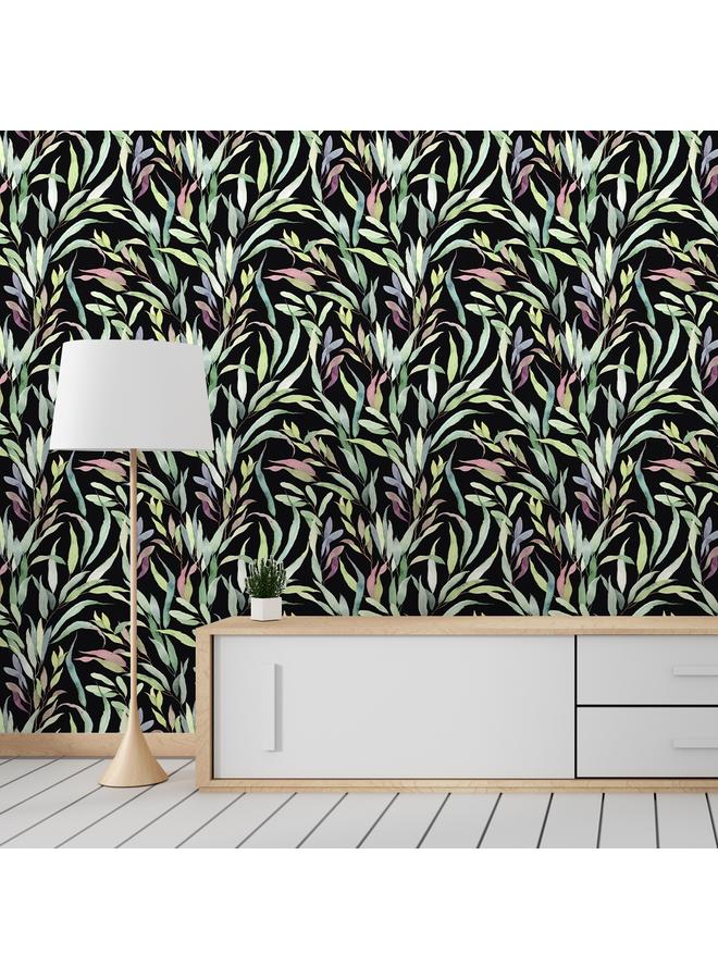 Bluejw Color Leaf Self-adhesive Wallpaper Waterproof Anti-fouling Temporary Wallpaper Dormitory Renovation Frosted Touch Background Wall Mural - Image 4