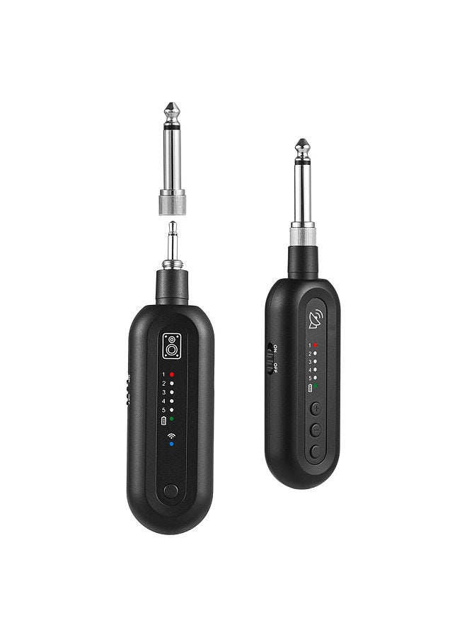 Wireless Guitar System Rechargeable Guitar Transmitter Receiver Set UHF with 5 Channels  - Image 1