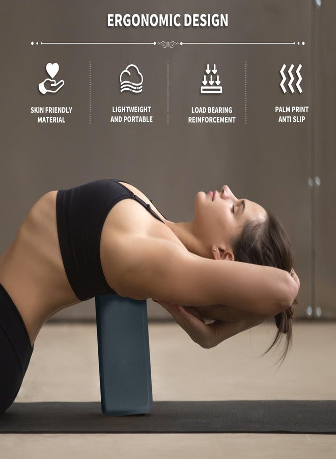 POUYRBA Yoga Blocks 2 Pcs, 9"x6"x3" Yoga Brick Foam Blocks EVA Foam Block Props Accessories for Pilates Stretching and Meditation (Grey, Large) - Image 4