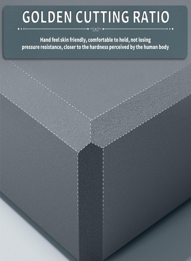 POUYRBA Yoga Blocks 2 Pcs, 9"x6"x3" Yoga Brick Foam Blocks EVA Foam Block Props Accessories for Pilates Stretching and Meditation (Grey, Large) - Image 3