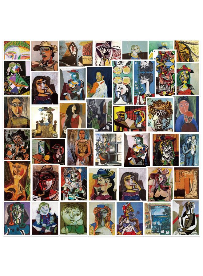 50 Picasso Abstract Oil Painting Stickers Art Graffiti Stickers Guitar Notebook Water Cup Waterproof Hand Account Material
