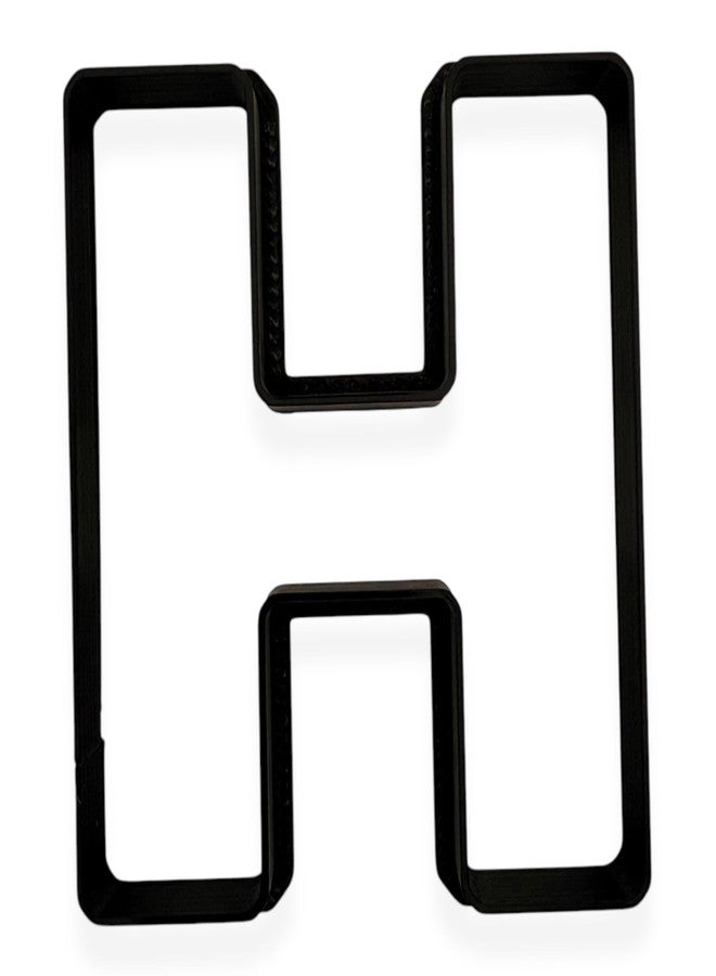 Bundle of Fun H Capital Block Letter Cookie Cutter with Easy Push Design (3.5 inch) - Image 1