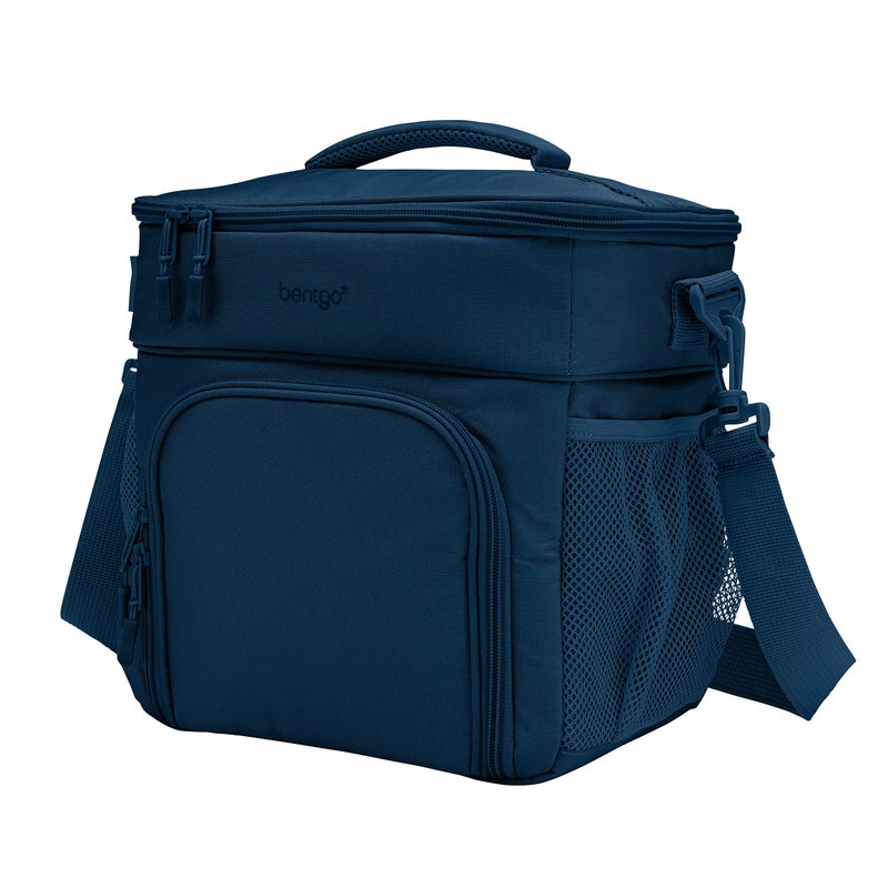 Bentgo Prep Deluxe Insulated Multimeal Bag - Lunch Box Bag, Holds 5 Meals, Premium Insulation up to 8 Hrs, Durable, Water-Resistant - Large Capacity For Adult Meal Prep (Navy Blue) - Image 1