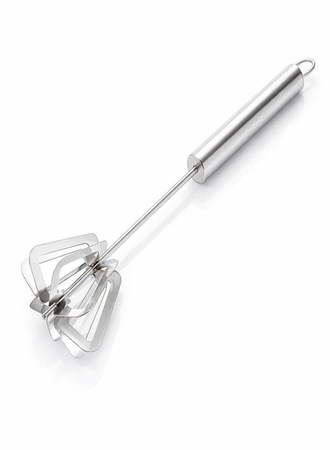 Gcrox Stainless Steel Manual Hand Push Whisk – Spring Whisk Beater for Eggs, Cream, Milk & Lassi | Handheld Mixer for Coffee, Shakes, Whipping & Kitchen Use (1 Pc) - Image 1