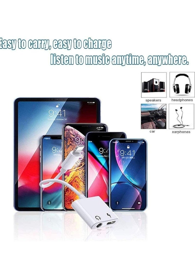 ELTRAZONE - [Apple MFi Certified] for iPhone 3.5mm Headphone Adapter & Splitter 2 in 1 Lightning to 3.5mm AUX Audio Headphone Charger for iPhone 11/XS/XR/X/8 7 6/iPad iPod Support Call Sync Music Control - Image 1