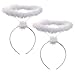 Funcredible White Angel Halo Headbands â€“ Feather Halo Costume Headpieces â€“ Festival & Cosplay Costume Accessory (2 Pack) - Image 2