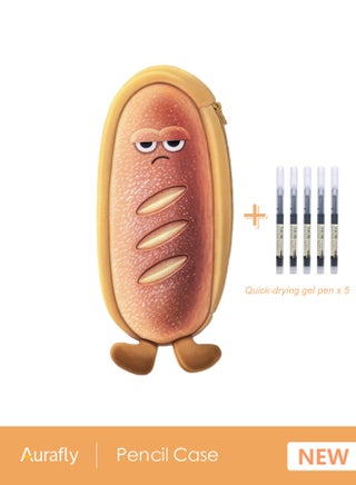 Large Capacity Cartoon Pencil Case and 5 Psc 0.5mm Quick-Drying Gel Pens, Cute Plush Toast Pencil Case, Student Pencil Case, Suitable For School Office Travel - pzsku/ZAAA1EC689E5B1A0CB512Z/45/1747219327/f113f61c-78f9-4cbc-b1e4-2aa834835054