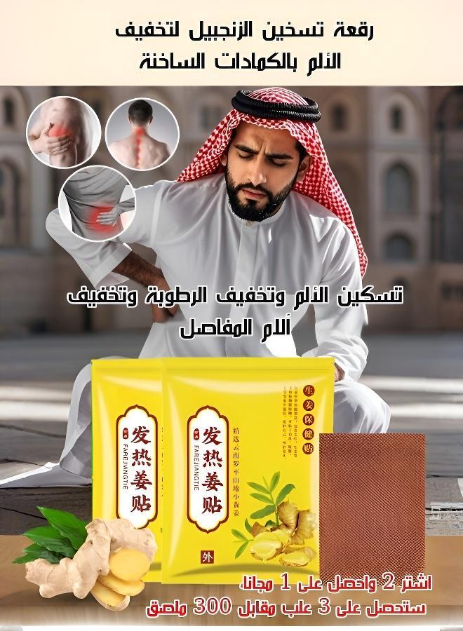 Herbal Ginger Heat Patches for Deep Muscle Relaxation & Joint Pain Relief - Self-Warming Therapy Wrap for Back, Neck & Shoulders - Natural Body Warmth Therapy - Image 1