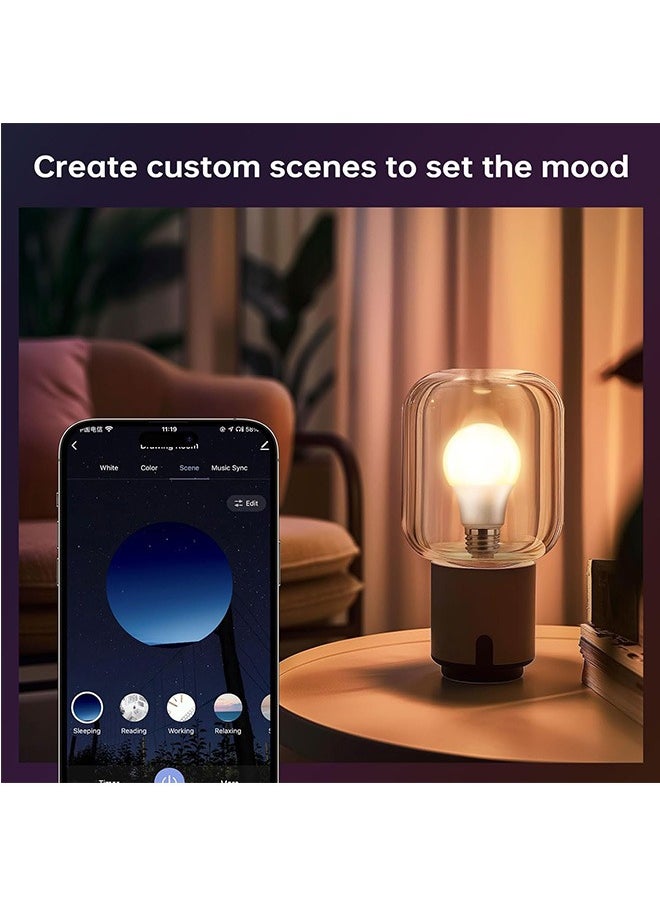CONOYAR - CONOYAR Smart LED Bulb 800 Lumens, 9W Dimmable Light Bulb Work with Alexa and Google, E27 RGB Colors Changing Bulb With App Control and Voice Control for Indoor, 90+ CRI, WiFi & Bluetooth, 2 Pack - Image 1