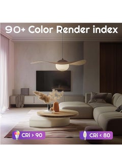 CONOYAR CONOYAR Smart LED Bulb 800 Lumens, 9W Dimmable Light Bulb Work with Alexa and Google, E27 RGB Colors Changing Bulb With App Control and Voice Control for Indoor, 90+ CRI, WiFi & Bluetooth, 2 Pack  - Image 2