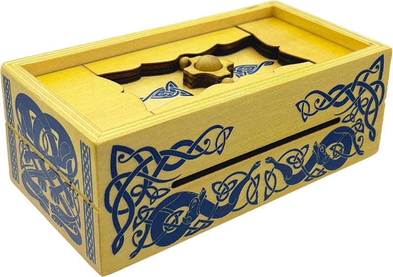 Project Genius Inc. Viking Sea Chest – Gift Box Puzzle, Brain Teaser Box That Holds Gift Cards, Money, Artfully Crafted Wooden Puzzle, Secret Box, Gift Box, Puzzle Box - Image 1