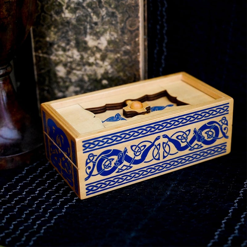 Project Genius Inc. Viking Sea Chest – Gift Box Puzzle, Brain Teaser Box That Holds Gift Cards, Money, Artfully Crafted Wooden Puzzle, Secret Box, Gift Box, Puzzle Box - Image 5
