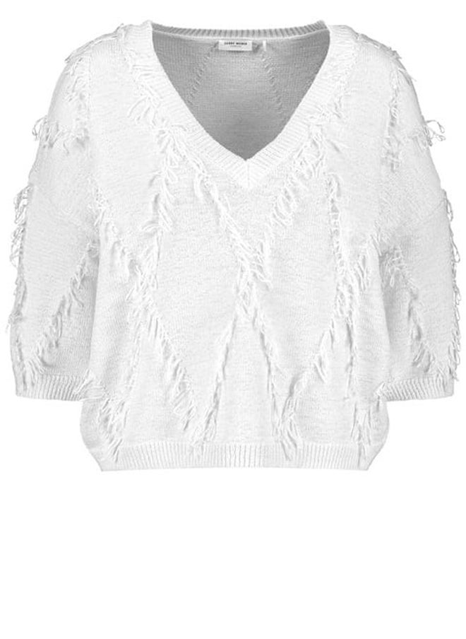 GERRY WEBER 3/4 sleeve sweater with fringe detail  - Image 1