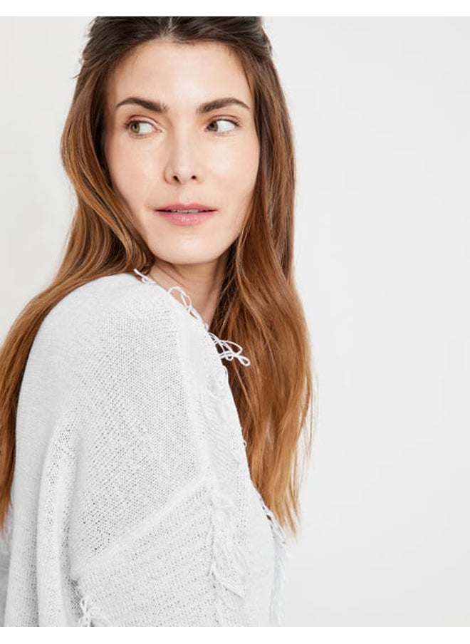 GERRY WEBER 3/4 sleeve sweater with fringe detail  - Image 4