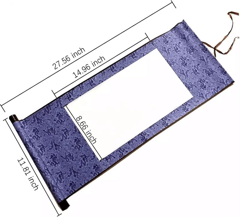 Echaprey 6pcs Blank Mounting Hanging Wall Scrolls Set for Kanji, Sumi and Chinese Calligraphy - Image 2